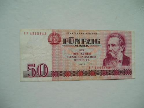 1229. DDR, 50 mark 1971 Friedrich Engels., Postzegels en Munten, Bankbiljetten | Europa | Niet-Eurobiljetten, Los biljet, Duitsland
