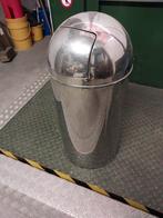 Metalen Afvalemmer met Deksel, Ophalen, Gebruikt, Met pedaal, Rvs