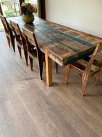 Sloophouten tafel ( origineel scrapwood), Huis en Inrichting, Gebruikt, 100 tot 150 cm, Koloniaal, Ophalen of Verzenden