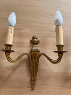 2 koperen wandlampen / kandelaars, Antiek en Kunst, Antiek | Lampen, Ophalen