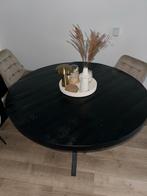 Ronde mangohouten eettafel in goede staat, Huis en Inrichting, Tafels | Eettafels, Ophalen, Gebruikt, 100 tot 150 cm, Rond