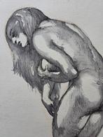 Klaas Pijlman. Pentekening. Naakt. Staande vrouw., Ophalen of Verzenden