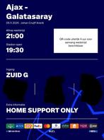 2 tickets ajax VS Galatasaray, Losse kaart, Twee personen, November, Europa of Champions League