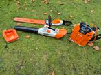 Stihl BGA100+ HSA94R set met AR3000L accu, Ophalen of Verzenden, Zo goed als nieuw, Accu