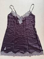 Zijden auberginekleurig nachthemd Julianna Rae L, Kleding | Dames, Pyjama's, Julianna Rae, Ophalen of Verzenden, Zo goed als nieuw