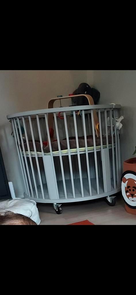 Ronde grijze box 100cm, Kinderen en Baby's, Boxen, Gebruikt, Rond, Ophalen