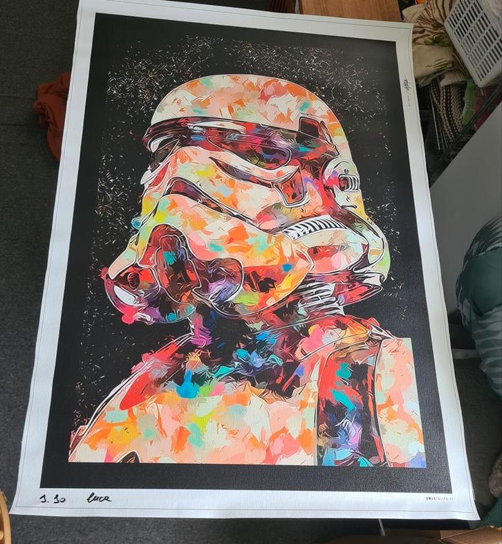 Star Wars Stormtrooper Kunst Canvas, Antiek en Kunst, Kunst | Litho's en Zeefdrukken, Ophalen of Verzenden