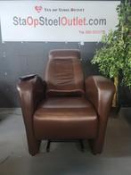 Staopstoel Dewert Donkerbruin Leder, Minder dan 50 cm, Minder dan 75 cm, Leer, Ophalen of Verzenden