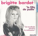 SINGLE BRIGITTE BARDOT LA FILLE DE PAILLE vintage retro BB, Cd's en Dvd's, Vinyl Singles, Gebruikt, Verzenden