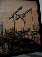 Mooie gesigneerde pentekening Nederlandse wateren, Ophalen of Verzenden