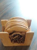 Houten onderzetters., Ophalen of Verzenden, Gebruikt, Glas of Kopje