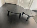 2 zwsrte salontafels, Huis en Inrichting, Tafels | Salontafels, Ophalen, Gebruikt, Rond, 50 tot 100 cm