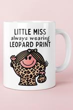 Nieuw koffiemok Little Miss Always Wearing Leopard Print, Huis en Inrichting, Keuken | Servies, Ophalen of Verzenden, Nieuw, Overige stijlen