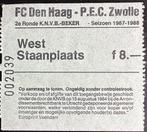 Ticket 87-88 FC Den Haag - PEC Zwolle (beker), Verzamelen, Sportartikelen en Voetbal, Gebruikt, Ophalen of Verzenden