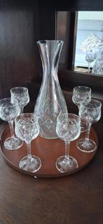 Geslepen kristallen borrelset., Antiek en Kunst, Antiek | Glas en Kristal, Ophalen