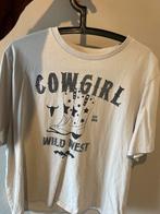 Cowgirl T-shirt - Wild West Stijl, Kleding | Dames, T-shirts, Ophalen, Beige, Maat 46/48 (XL) of groter, Korte mouw