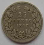 Zilveren kwartje: - 25 cent 1849. - mooie Patina!, Verzenden, Zilver, 25 cent, Losse munt