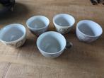 Soepkom+4 schaaltjes, Huis en Inrichting, Keuken | Servies, Ophalen, Aardewerk, Overige stijlen, Kom(men)
