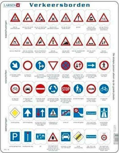 legpuzzel Maxi Verkeersborden junior 48 stukjes puzzel, Kinderen en Baby's, Speelgoed | Kinderpuzzels, Nieuw, 6 jaar of ouder