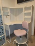 Ikea kinder bureau en bureaustoel, Huis en Inrichting, Bureaus, Ophalen, Met wielen, Gebruikt, Bureau