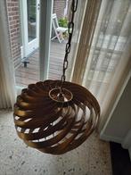 Vintage Gouden Hanglamp, Ophalen, Gebruikt, 50 tot 75 cm, Vintage