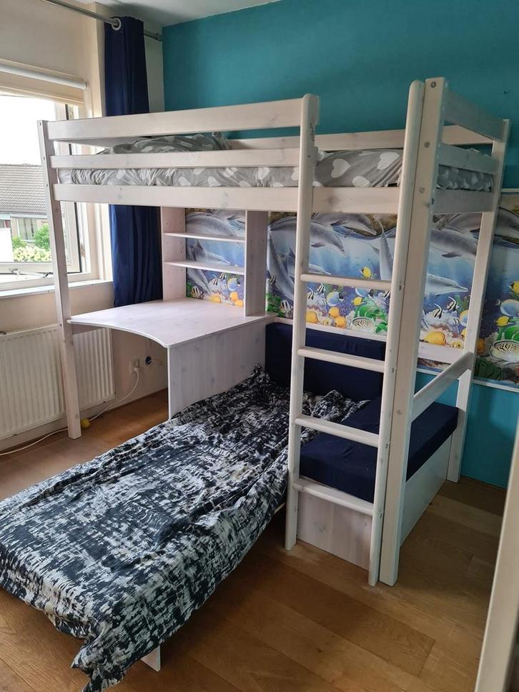 Hoogslaper Thuka, Huis en Inrichting, Slaapkamer | Stapelbedden en Hoogslapers, Zo goed als nieuw, Hoogslaper, 90 cm, Eenpersoons