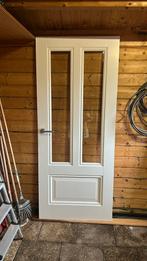 Prachtige opdekdeur met glas (binnen), Doe-het-zelf en Verbouw, Deuren en Horren, Ophalen, 80 tot 100 cm, Binnendeur, 200 tot 215 cm