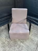 Stijlvolle fauteuil met stoffen bekleding, Ophalen, Minder dan 75 cm, Zo goed als nieuw, Metaal