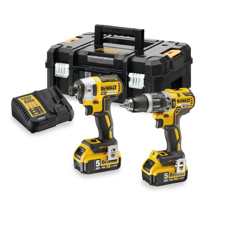 DeWALT DCK2062P2T-QW combopack 18V 2x 5,0Ah Li-ion | NIEUW, Doe-het-zelf en Verbouw, Gereedschap | Boormachines, Nieuw