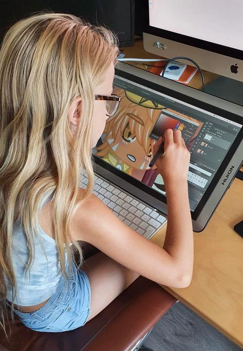 Huion Kamvas 16 – Tekentablet met scherm, Computers en Software, Tekentablets, Gebruikt, Bedraad, Multi-touch, Ophalen