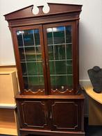 Antieke Mahoniehouten Vitrinekast, Ophalen of Verzenden