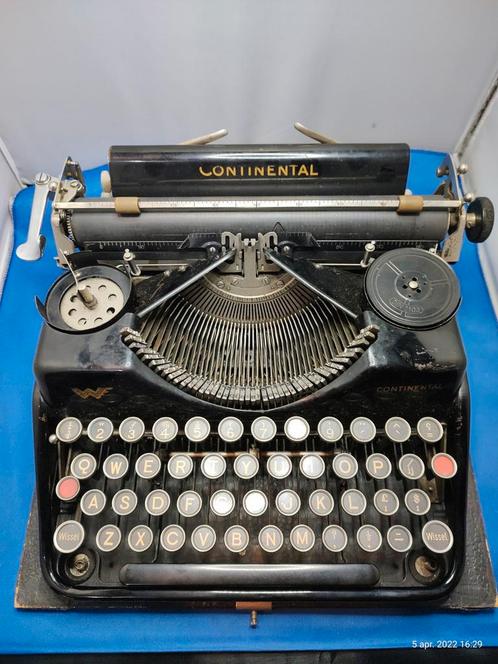 Antieke Continental Typemachine, Antiek en Kunst, Antiek | Kantoor en Zakelijk, Ophalen of Verzenden