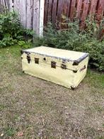 Grote gele kist - dekenkist, scheepskist, opbergkist, Huis en Inrichting, Ophalen, Gebruikt, 50 tot 100 cm, 50 tot 75 cm