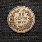 25 cent 1849 Willem 3, Koning Willem III, Verzenden, Zilver, 25 cent