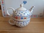 Kakelbont Tea for One Set, Ophalen of Verzenden, Zo goed als nieuw, Kop(pen) en/of Schotel(s), Aardewerk