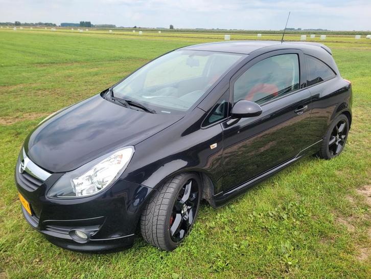 Opel Corsa 1.6 GSI Turbo 3D 2008 Zwart, Auto's, Opel, Particulier, Corsa, Airconditioning, Climate control, Cruise Control, Elektrische ramen