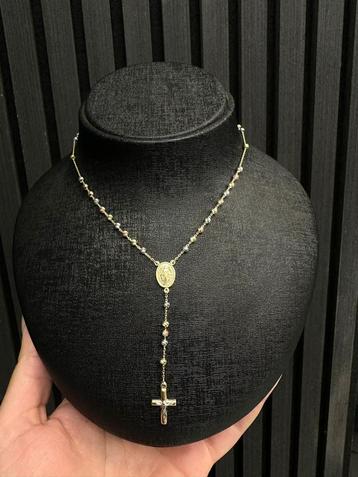 Prachtige 14k gouden rozenkrans ketting beschikbaar voor biedingen