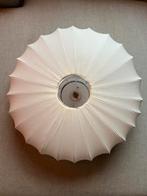 Witte ronde geribbelde plafondlamp stof, Westwing, Huis en Inrichting, Lampen | Plafondlampen, Ophalen, Zo goed als nieuw, Stof