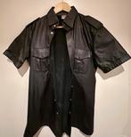 Soepel zwartleren shirt  , maat L merk black body, Kleding | Heren, Verzenden, Gedragen