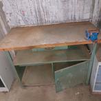 Werkbank met bankschroef - Gebruikt, Doe-het-zelf en Verbouw, Werkbanken, Ophalen, Gebruikt, Bankschroef