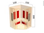 Infrarood Sauna Hoekmodel - 150x150x200cm, Ophalen, Gebruikt, Infrarood, Complete sauna