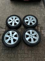 4 lichtmetalen velgen met goede winterbanden, Ophalen, Gebruikt, 16 inch, Banden en Velgen