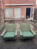 Vintage groene fauteuils, Huis en Inrichting, Fauteuils, Ophalen of Verzenden, Zo goed als nieuw, 75 tot 100 cm, 50 tot 75 cm