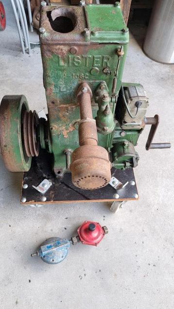 Lister D stationaire motor op gas  beschikbaar voor biedingen