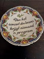Delfts Polychrome wandbord met Levenswijsheid, Antiek en Kunst, Ophalen of Verzenden