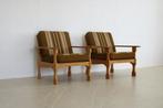 vintage eiken zithoek | sofa | easy chairs | jaren 50 | Deen, Gebruikt, Ophalen of Verzenden, Hout