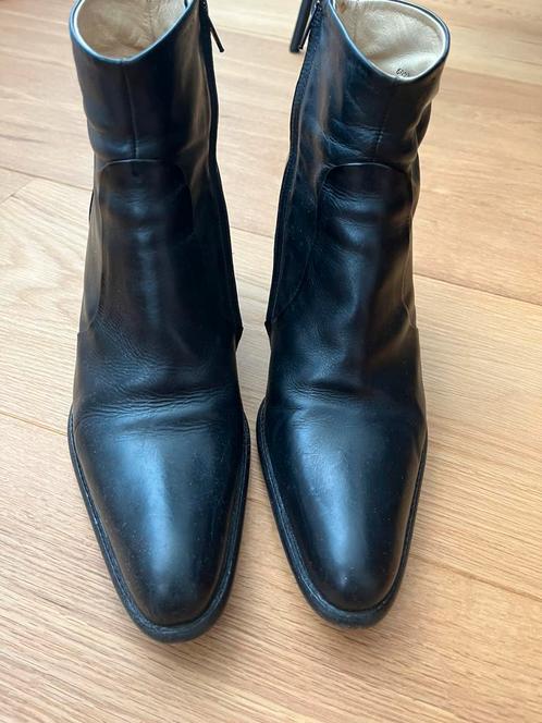 Free Lance, zwart leren enkellaarsjes, mt 41, Kleding | Dames, Schoenen, Zo goed als nieuw, Lage of Enkellaarzen, Zwart, Ophalen