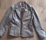 Mooie, bruine ,leren blazer, mt 42 in perfecte staat., Bruin, Maat 42/44 (L), Ophalen of Verzenden, Zo goed als nieuw