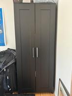 Zwarte IKEA BRIMNES Kledingkast, Huis en Inrichting, Kasten | Kledingkasten, Ophalen, Kunststof, Gebruikt, 50 tot 100 cm