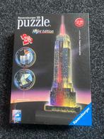 Ravensburger 3D Puzzel Empire State Building Night Edition, Ophalen of Verzenden, Minder dan 500 stukjes, Zo goed als nieuw, Rubik's of 3D-puzzel